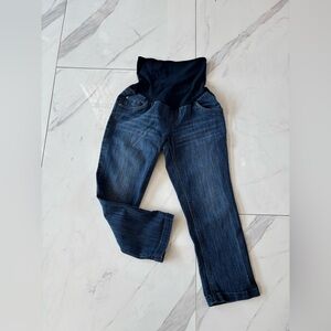 Two Hearts Maternity Women's Blue ankle Jeans